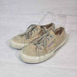 Superga Classic Sneaker Shoes Women US Size 7.5 Tan Low Top Lace Up S001W30